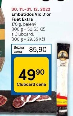 Salám Fuet extra Vic D'