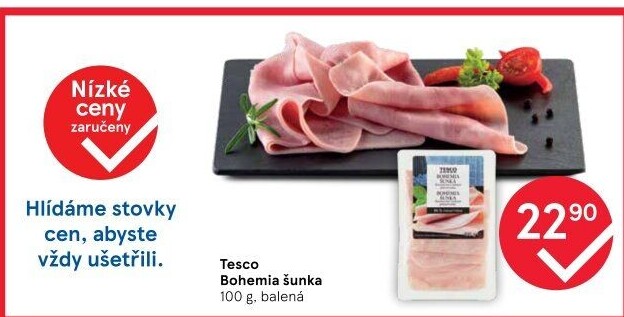 Šunka Bohemia Tesco