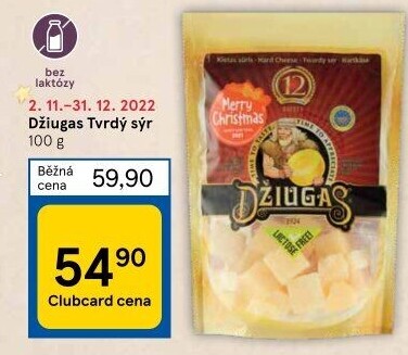 Sýr bez laktózy Džiugas