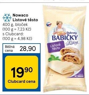 Těsto listové mražené Dobroty babičky Kláry
