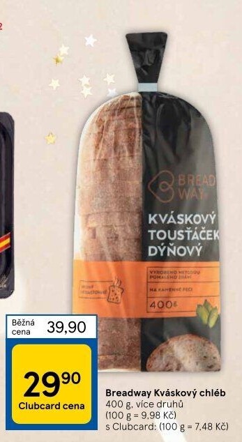Toustový chléb kváskový Breadway