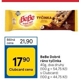 Tyčinka BeBe Dobré ráno Opavia