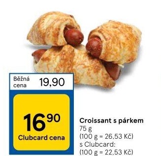 Croissant s párkem