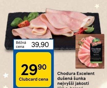 Dušená šunka nejvyšší jakosti Excelent Beskydské uzeniny Chodura
