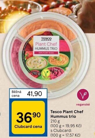 Hummus trio Tesco Plant Chef