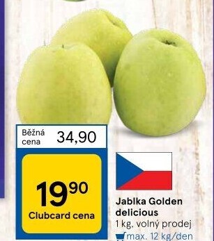 Jablka Golden Delicious