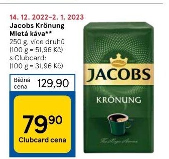 Mletá káva Jacobs Krönung
