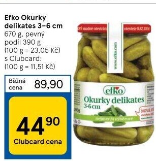 Okurky delikates Efko