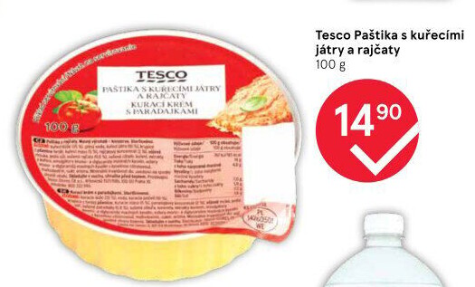 Paštika s kuřecími játry a rajčaty Tesco