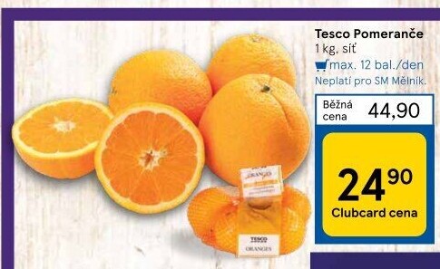 Pomeranče Tesco