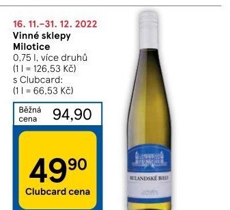 Vína Vinné sklepy Milotice