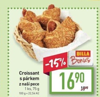 Croissant s párkem