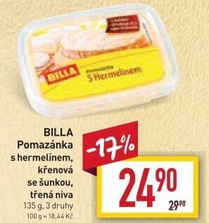 Hermelínová pomazánka Billa