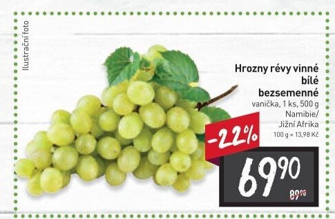 Hrozny bílé bezsemenné