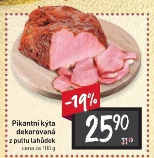 Kýta dekorovaná pikantní