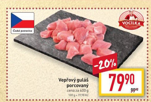 Maso na guláš vepřové Vocílka