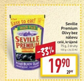 Olivy bez nálevu Seville Premium
