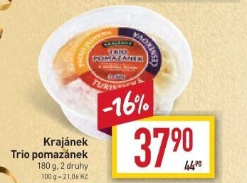 Pomazánky Trio Krajánek