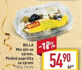 Salát mix se sýrem a olivami Billa