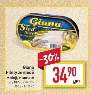 Sleď filety v oleji Giana