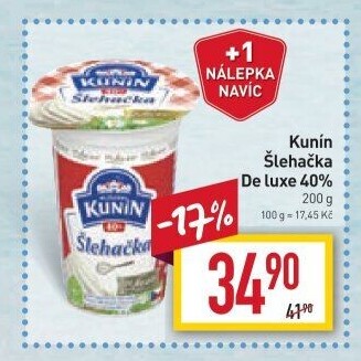 Šlehačka de luxe Kunín 40%
