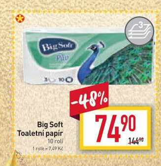 Toaletní papír 3vrstvý Big Soft