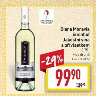 Víno Eminhof Diana Moravia - přívlastkové