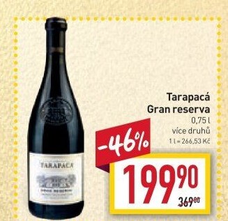 Víno Gran Reserva Viňa Tarapaca