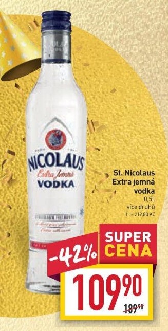 Vodka extra jemná St. Nicolaus