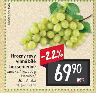 Hrozny bílé bezsemenné
