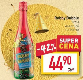 Sekt nealkoholický dětský Robby Bubble