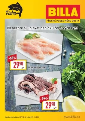 akční leták BILLA 27.12.2022-31.12.2022