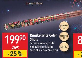 Ohňostroj Římské svíce Tarra