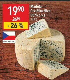 Sýr Niva císařská 50% Madeta