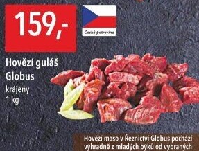 Hovězí maso na guláš Globus
