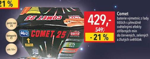 Ohňostroj Comet Tarra