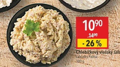 Salát vlašský chlebíčkový