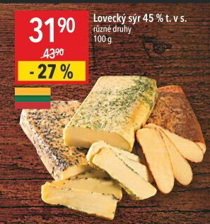 Sýr lovecký 45%