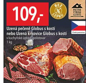 Uzená pečeně s kostí Globus