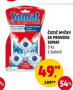 Čistič myčky při plné myčce Somat