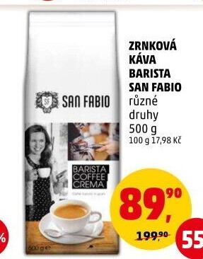 Zrnková káva Barista San Fabio