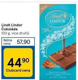 Čokoláda Lindor Lindt