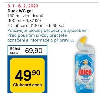 Gelový čistič WC Duck