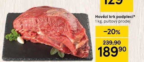 Hovězí přední bez kosti - krk podplečí