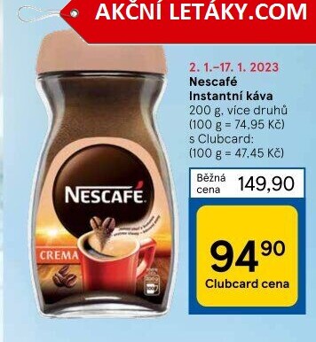 Instantní kávy Nescafé