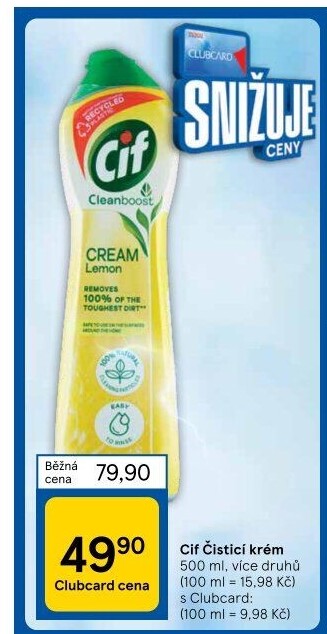 Krémový čistič Cif Cream