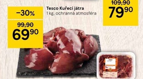 Kuřecí játra Tesco