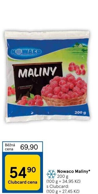 Maliny mražené Nowaco