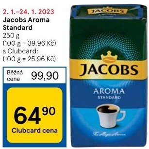 Mletá káva Jacobs Aroma Standard