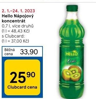 Nápojový koncentrát Hello